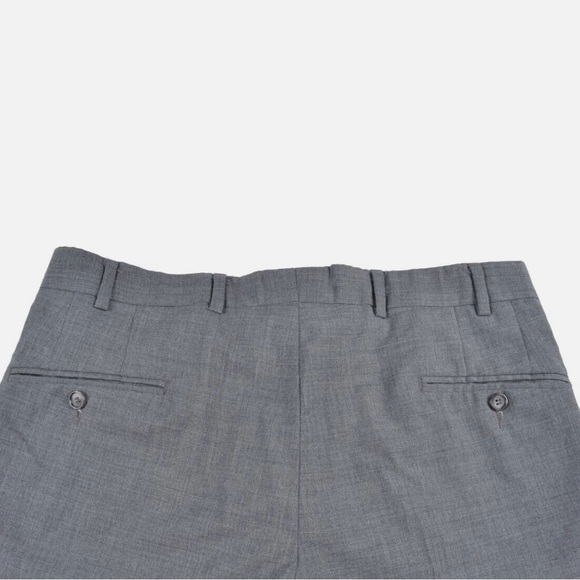 EPAULET Solid Gray Blend Mens Flat Front Luxury Pants Trousers - Picture 5 of 9